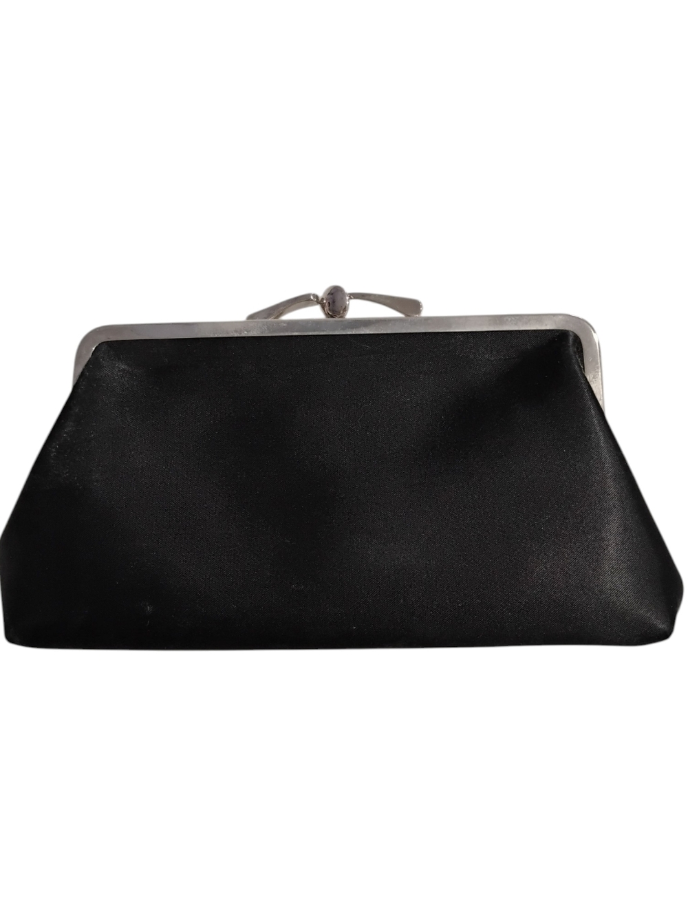 Black Satin Feel vintage-style small purse or clutch